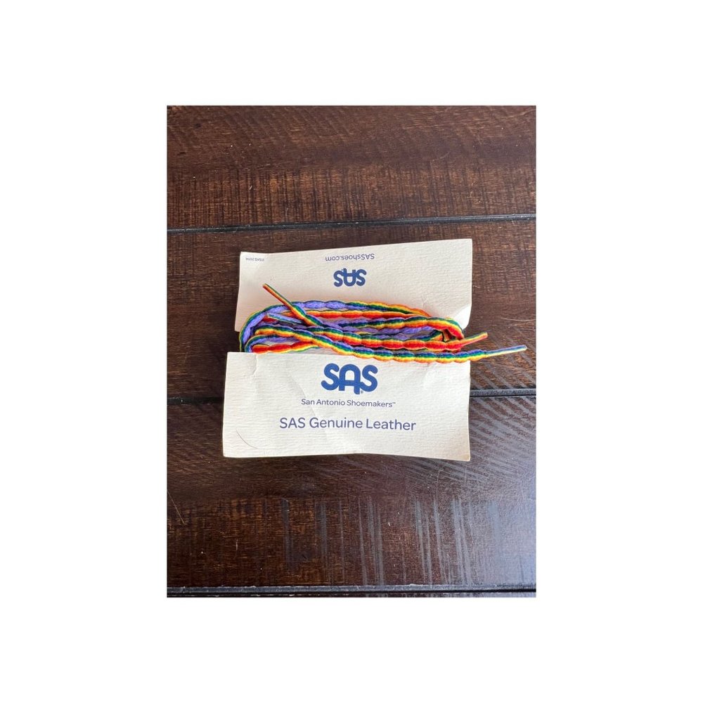 SAS Leather Rainbow Pride Shoe Laces